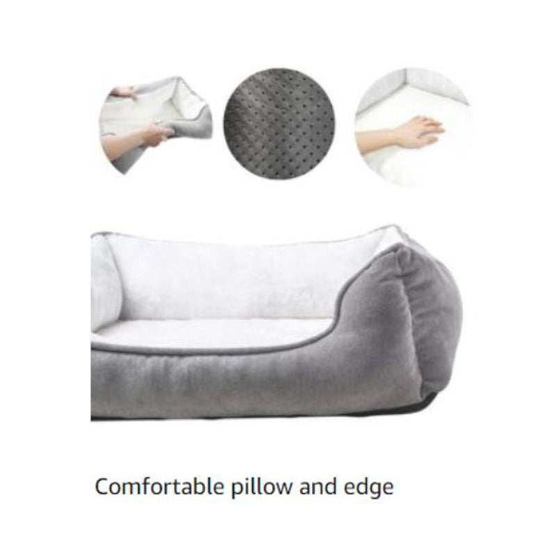 Happycare Textiles Rectangle Bolster Cat & Dog Bed